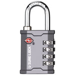 TSA Accepted Combination Luggage Padlock – Ideal for Gun Cases, Transport Equipment, and More (Grey Pack) - LockSelect 