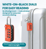 Anvil TSA Approved Luggage Lock – 4-Digit Combination (Orange Pack) - LockSelect 