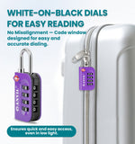 Anvil TSA Approved Luggage Lock – 4-Digit Combination (Purple Pack) - LockSelect 