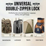 TSA Approved Luggage Cable Lock for Suitcase, Gym Locker & Toolbox (Black Pack)
