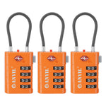 4-Digit TSA Approved Luggage Lock – TSA008 Core with Alert Indicator (Orange Pack)