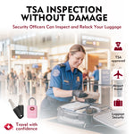 Mini TSA Approved Keyed Luggage Lock – One Key Opens All (Pink Pack)