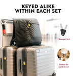 Mini TSA Approved Keyed Luggage Lock – One Key Opens All (Yellow Pack)
