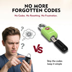 Mini TSA Approved Keyed Luggage Lock – One Key Opens All (Green Pack)