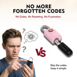 Mini TSA Approved Keyed Luggage Lock – One Key Opens All (Pink Pack)