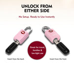 Mini TSA Approved Keyed Luggage Lock – One Key Opens All (Pink Pack)