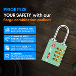 Forge Dual-Access TSA Approved Lock (Guardian series, Green pack)