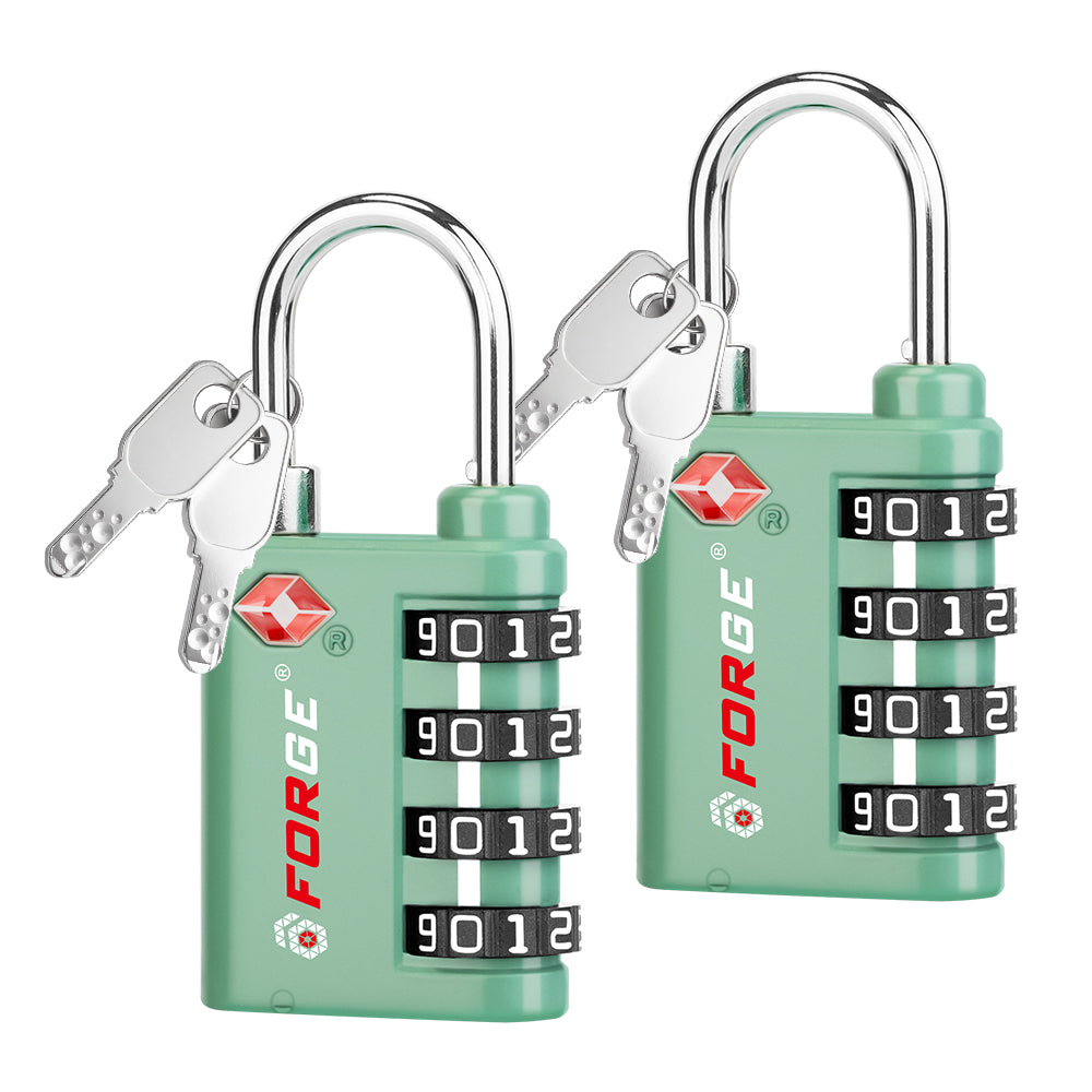 Forge Dual-Opening TSA Lock: Combo & Key Access , Green Pack