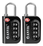 Anvil TSA Approved Luggage Lock – 4-Digit Combination (Black Pack) - LockSelect 
