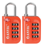 Anvil TSA Approved Luggage Lock – 4-Digit Combination (Orange Pack) - LockSelect 