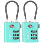 ANVIL High Security TSA008 Combination Travel Lock with Inspection Indicator (Cyan Pack)