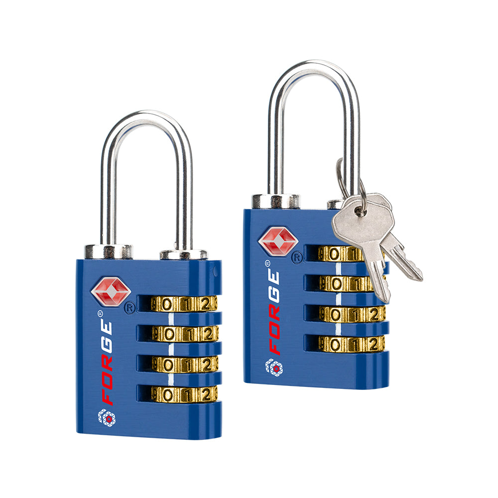Forge Dual-Access TSA Approved Lock (Guardian series, Blue pack)