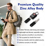 Mini TSA Approved Keyed Luggage Lock – One Key Opens All (Black Pack) - LockSelect 