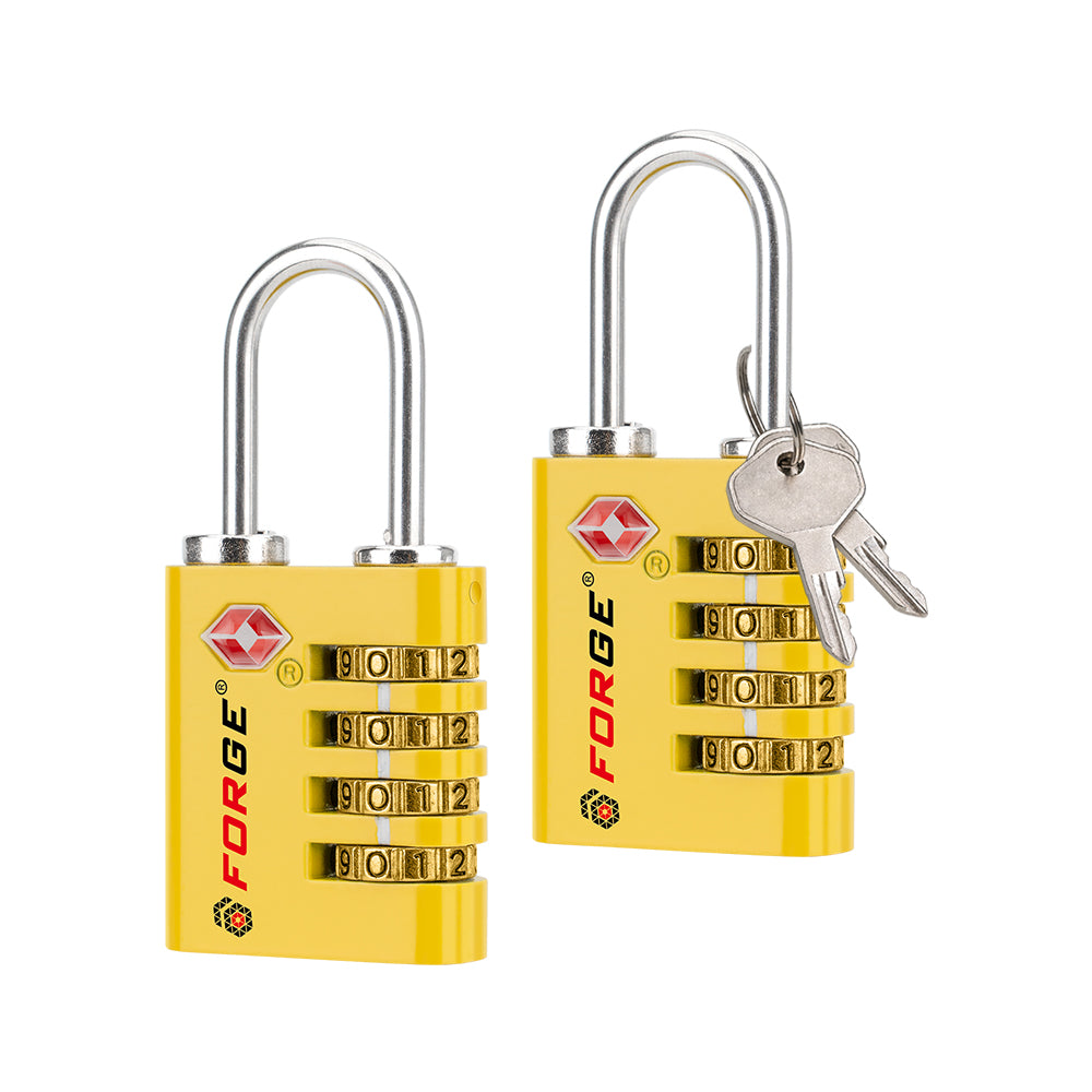 Forge Dual-Access TSA Approved Lock (Guardian series, Yellow pack)