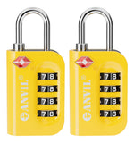 Anvil TSA Approved Luggage Lock – 4-Digit Combination (Yellow Pack) - LockSelect 