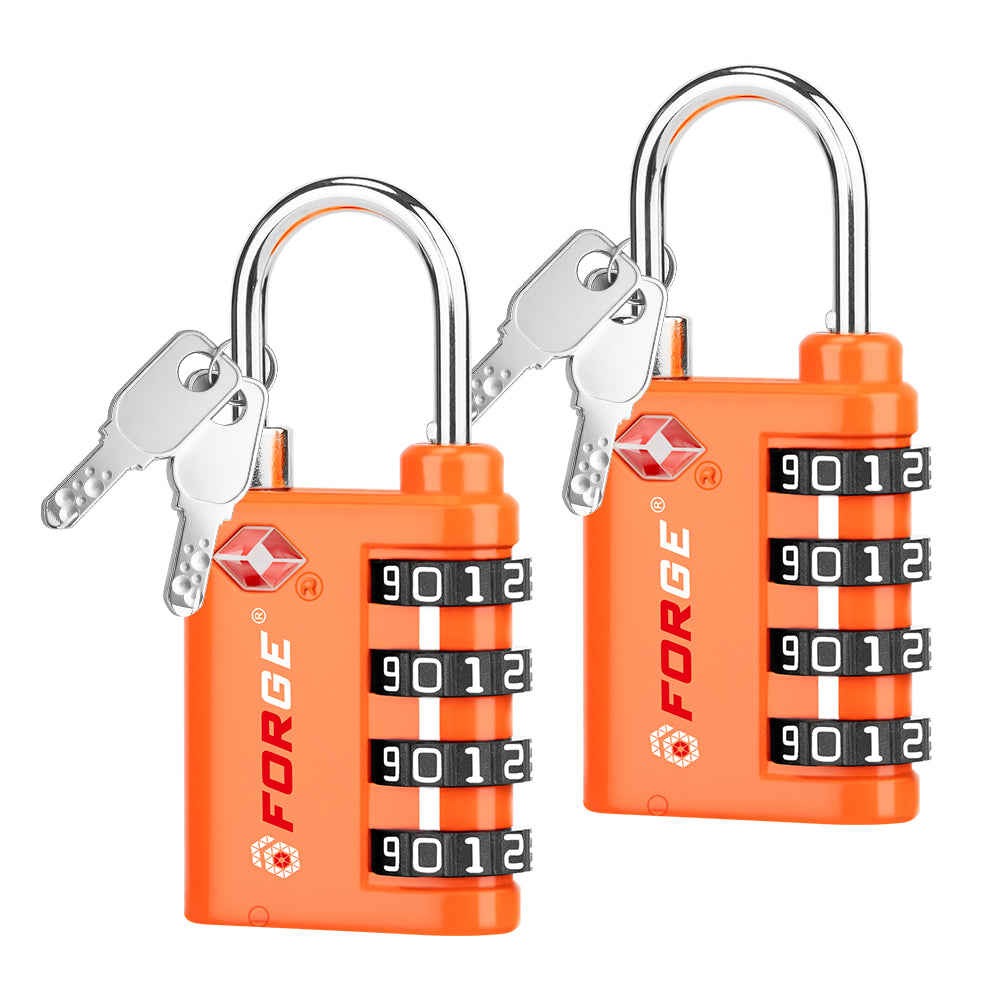 Forge Dual-Opening TSA Lock: Combo & Key Access , Orange Pack