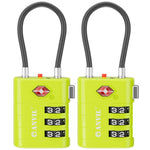 TSA Approved Luggage Lock with Inspection Indicator ( Grass Green Pack)