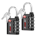 Forge Dual-Opening TSA Lock: Combo & Key Access , Black Pack