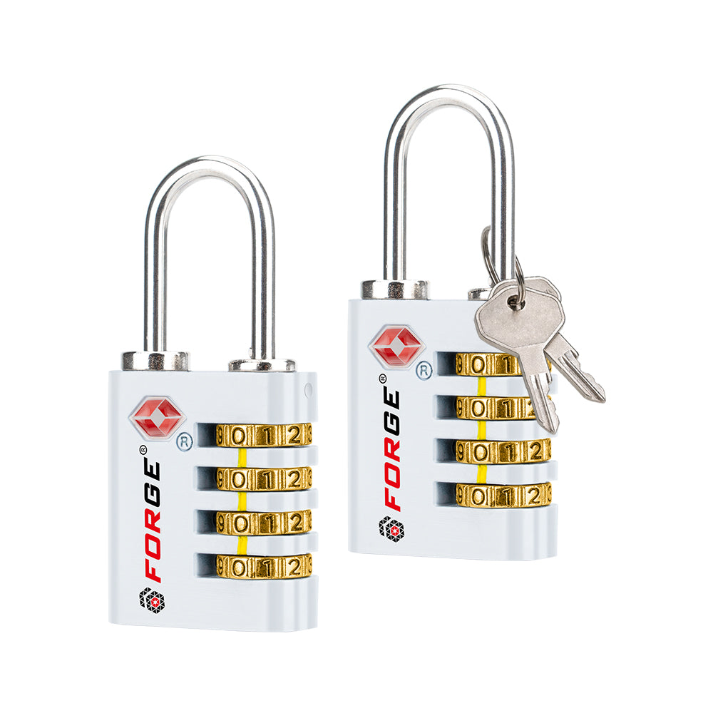 Forge Dual-Access TSA Approved Lock (Guardian series, White pack)