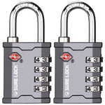 TSA Accepted Combination Luggage Padlock – Ideal for Gun Cases, Transport Equipment, and More (Grey Pack) - LockSelect 