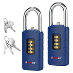 Forge 4-Digit Combination Padlock with Backup Keys, Short Shackle, Blue