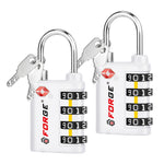 Forge Dual-Opening TSA Lock: Combo & Key Access , White Pack
