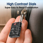 TSA Approved Luggage Lock – 3-Digit Combination Padlock with Open Alert & Easy-Read Dials (Black Pack) - LockSelect 
