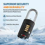 Forge 4-Digit Combination Padlock with Backup Keys, Short Shackle, Black