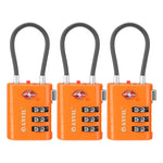 TSA Approved Luggage Lock with Inspection Indicator (Orange Pack)
