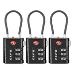 High Security TSA008 Combination Travel Lock with Inspection Indicator (Black)