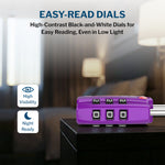 Forge TSA-Approved Luggage Lock: 3-Digit Combination, Open Alert Indicator（Titan Series Purple Pack）