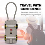 Car-Shaped TSA Luggage Lock – 4-Digit Cable (Grey) - LockSelect 
