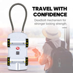 Car-Shaped TSA Luggage Lock – 4-Digit Cable (White) - LockSelect 