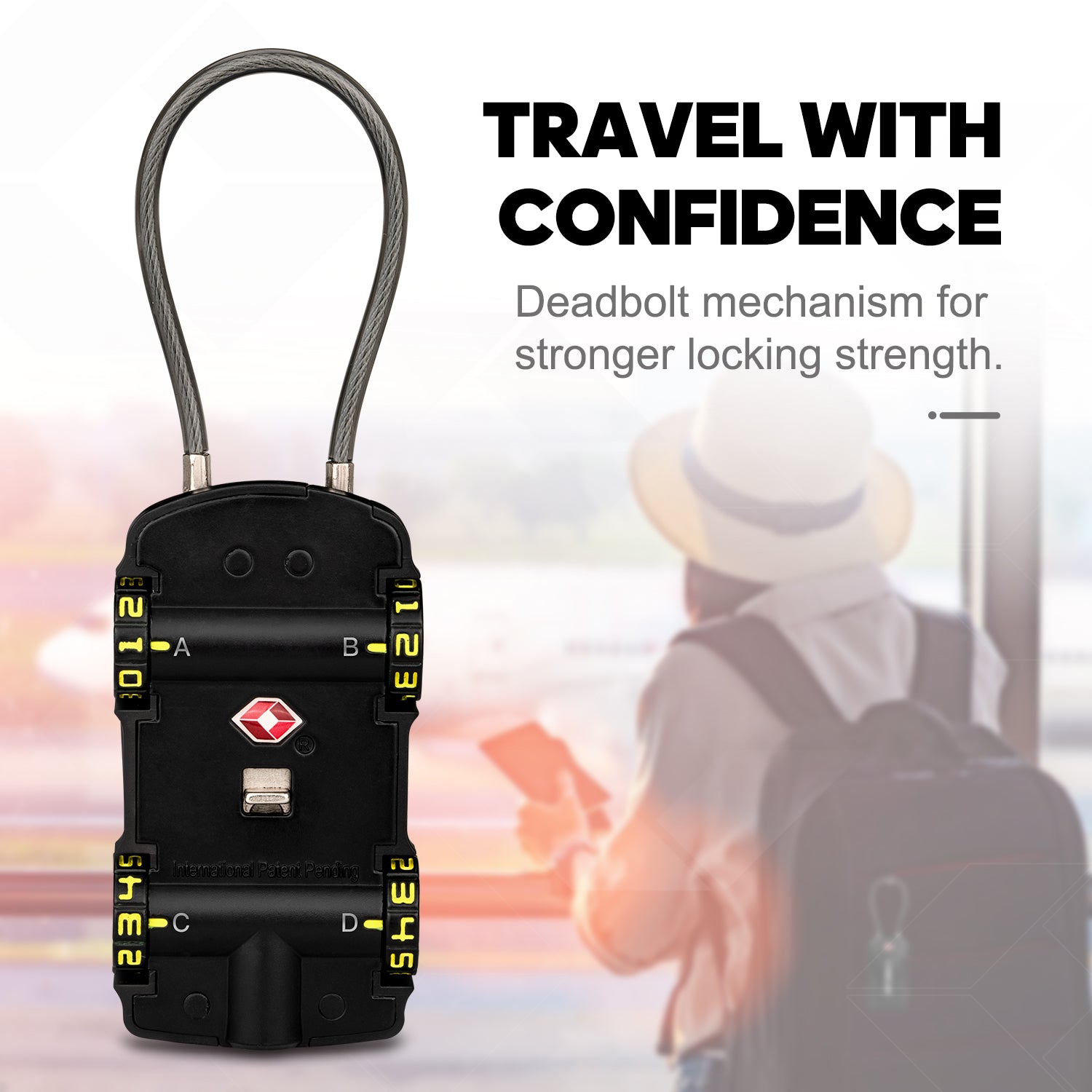 Car-Shaped TSA Cable Lock – 4-Digit Resettable Luggage Lock (Black) - LockSelect 