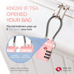 TSA-Approved Cable Luggage Locks - Pink