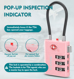 ANVIL TSA Approved Luggage Lock with Inspection Indicator (Pink Pack)