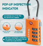 4-Digit TSA Approved Luggage Lock – TSA008 Core with Alert Indicator (Orange Pack)