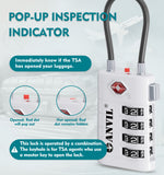 4-Digit TSA Approved Luggage Lock – TSA008 Core with Alert Indicator (White Pack)