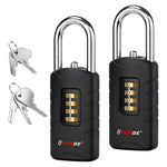 Forge 4-Digit Combination Padlock with Backup Keys, Short Shackle, Black