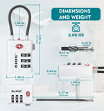 TSA Approved Luggage Lock with Inspection Indicator ( White Pack)