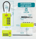 4-Digit TSA Approved Luggage Lock – TSA008 Core with Alert Indicator (Grass Green Pack)