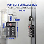 TSA 4-Digit Combination Luggage Lock – Resettable with Open Alert (Black)