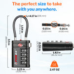 Forge TSA008 4-Digit Luggage Lock with Open Alert (Optimus Series, 4 Colors Pack)