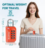 Anvil TSA Approved Luggage Lock – 4-Digit Combination (Orange Pack) - LockSelect 