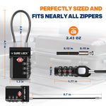 TSA Approved 3-Digit Combination Cable Lock (Black Pack) - LockSelect 