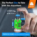 Forge TSA Approved Cable Luggage Lock with Easy-to-Read Dials (Eagle Series, Green Pack)