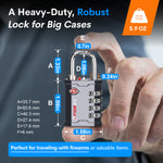 Forge 4-Digit Heavy Duty TSA Approved Lock for Travel & Gym, Gray Pack