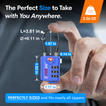 Forge TSA Approved Cable Luggage Lock with Easy-to-Read Dials (Eagle Series, Blue Pack)