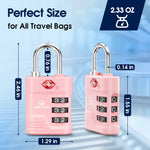 TSA Approved Combination Padlock with Open Alert & Easy-Read Dials (Pink Pack) - LockSelect 