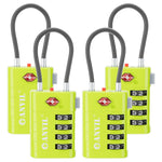 4-Digit TSA Approved Luggage Lock – TSA008 Core with Alert Indicator (Grass Green Pack)